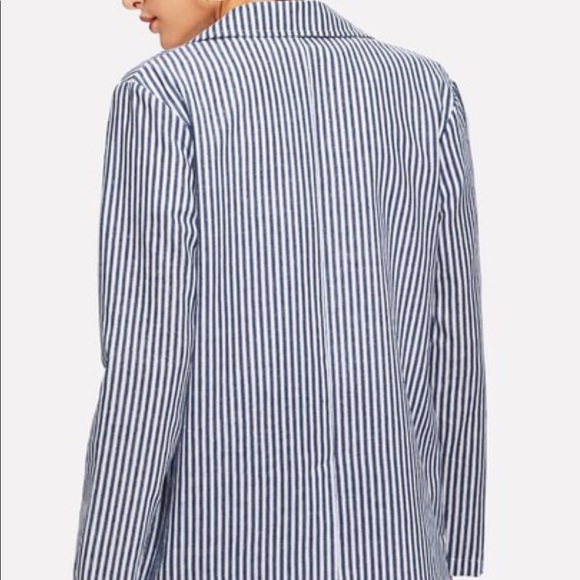 Fitted Summer Striped Blazer, Large - Picture 2 of 4